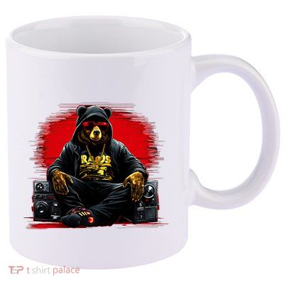 Teddy Fashion Hip Hop Bear Music Trap Rap 11oz C Handle Ceramic Mug