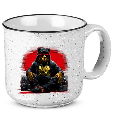 Teddy Fashion Hip Hop Bear Music Trap Rap 15oz Campfire Ceramic Mug