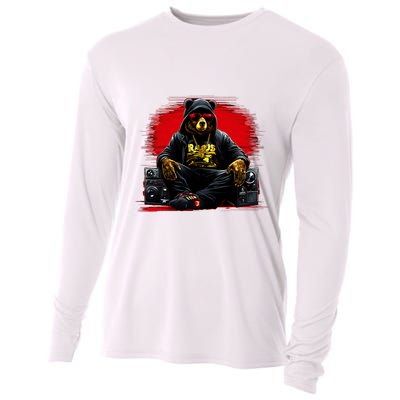 Teddy Fashion Hip Hop Bear Music Trap Rap Cooling Performance Long Sleeve Crew