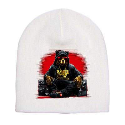 Teddy Fashion Hip Hop Bear Music Trap Rap Short Acrylic Beanie