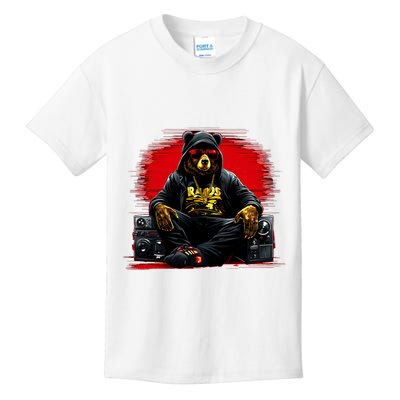 Teddy Fashion Hip Hop Bear Music Trap Rap Kids T-Shirt