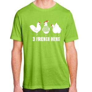 Three French Hens Christmas Gift Adult ChromaSoft Performance T-Shirt