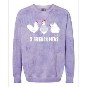 Three French Hens Christmas Gift Colorblast Crewneck Sweatshirt