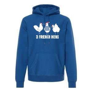 Three French Hens Christmas Gift Premium Hoodie