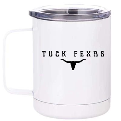 Tuck Fexas Horns Down Texas 12 oz Stainless Steel Tumbler Cup