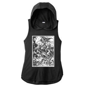 The Four Horsemen Of The Apocalypse By Albrecht Durer Ladies PosiCharge Tri-Blend Wicking Draft Hoodie Tank