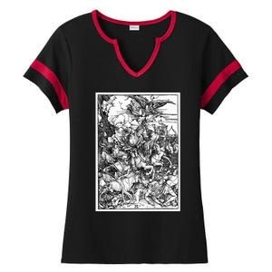 The Four Horsemen Of The Apocalypse By Albrecht Durer Ladies Halftime Notch Neck Tee