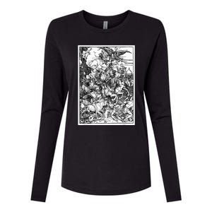 The Four Horsemen Of The Apocalypse By Albrecht Durer Womens Cotton Relaxed Long Sleeve T-Shirt