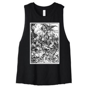 The Four Horsemen Of The Apocalypse By Albrecht Durer Women's Racerback Cropped Tank