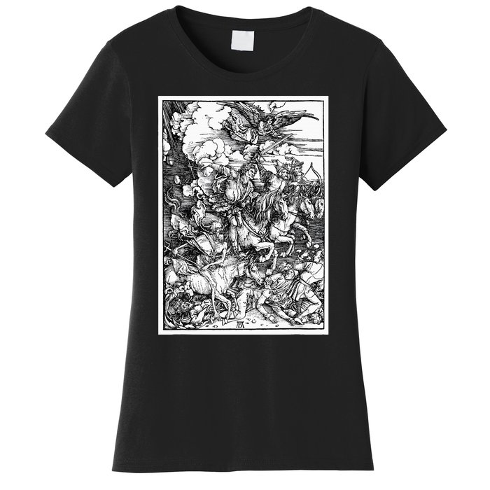 The Four Horsemen Of The Apocalypse By Albrecht Durer Women's T-Shirt