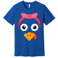 Turkey Face Headband Running Pilgrim Trot Thanksgiving Gift Premium T-Shirt