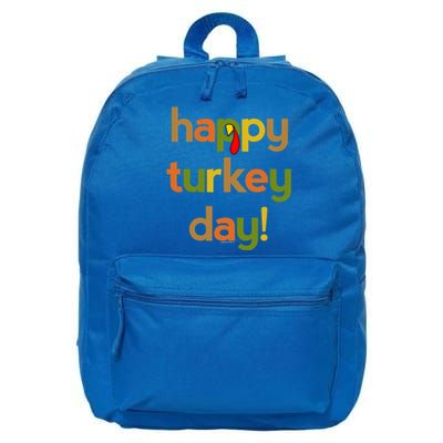 Thanksgiving For Happy Turkey Day Fall Thankful Great Gift 16 in Basic Backpack