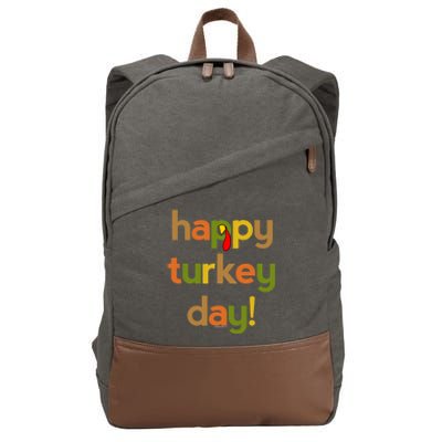 Thanksgiving For Happy Turkey Day Fall Thankful Great Gift Cotton Canvas Backpack