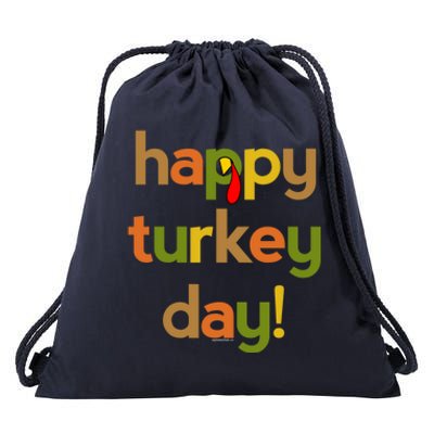 Thanksgiving For Happy Turkey Day Fall Thankful Great Gift Drawstring Bag