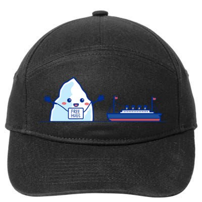 Titanic Free Hug Humor 7-Panel Snapback Hat