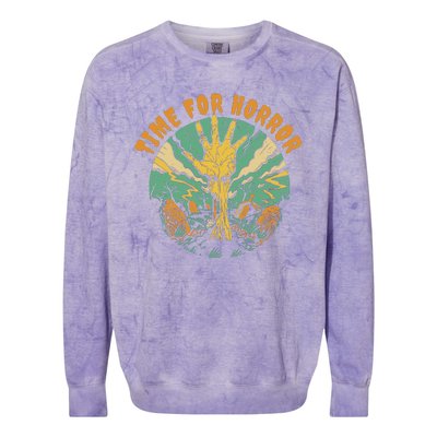 Time For Horror Zombie Colorblast Crewneck Sweatshirt