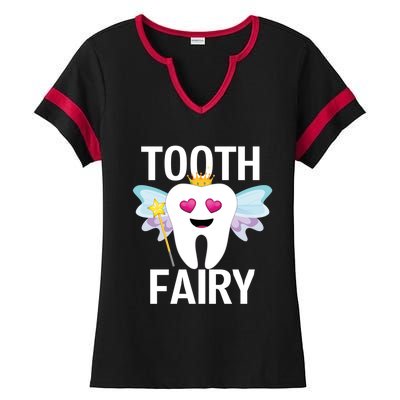 Tooth Fairy Halloween Costume Funny Gift Ladies Halftime Notch Neck Tee