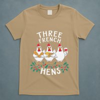 Three French Hens 12 Days Christmas Song Funny Xmas T-Shirt