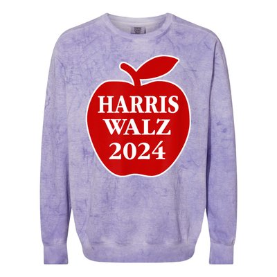 Teachers For Harris Walz 2024 Back To School Colorblast Crewneck Sweatshirt