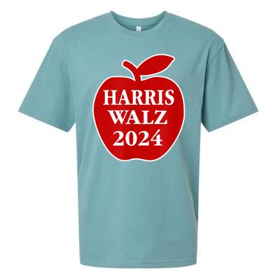 Teachers For Harris Walz 2024 Back To School Sueded Cloud Jersey T-Shirt