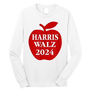 Teachers For Harris Walz 2024 Back To School Long Sleeve Shirt