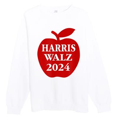 Teachers For Harris Walz 2024 Back To School Premium Crewneck Sweatshirt