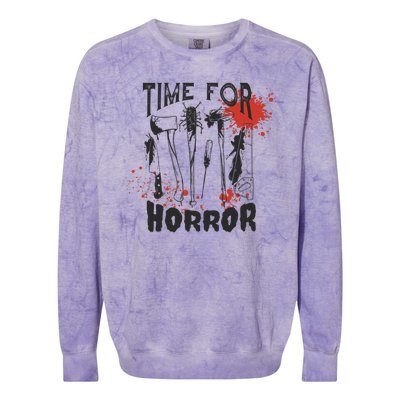 Time For Horror Scary Halloween Colorblast Crewneck Sweatshirt