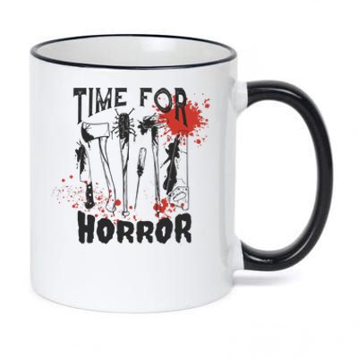 Time For Horror Scary Halloween 11oz Black Color Changing Mug