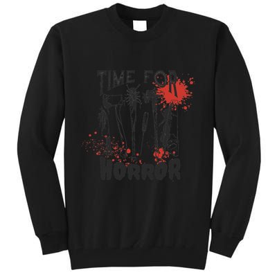 Time For Horror Scary Halloween Tall Sweatshirt