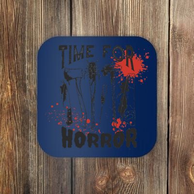 Time For Horror Scary Halloween Coaster