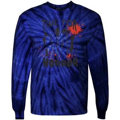 Time For Horror Scary Halloween Tie-Dye Long Sleeve Shirt