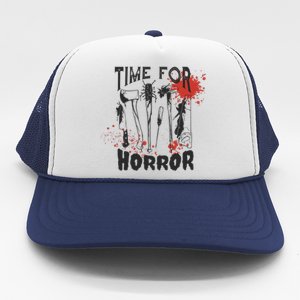 Time For Horror Scary Halloween Trucker Hat