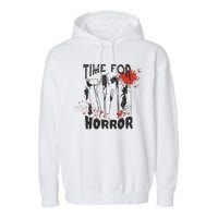 Time For Horror Scary Halloween Garment-Dyed Fleece Hoodie