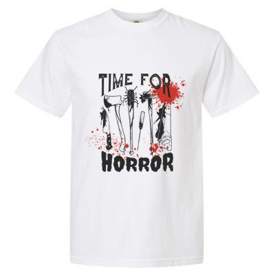Time For Horror Scary Halloween Garment-Dyed Heavyweight T-Shirt
