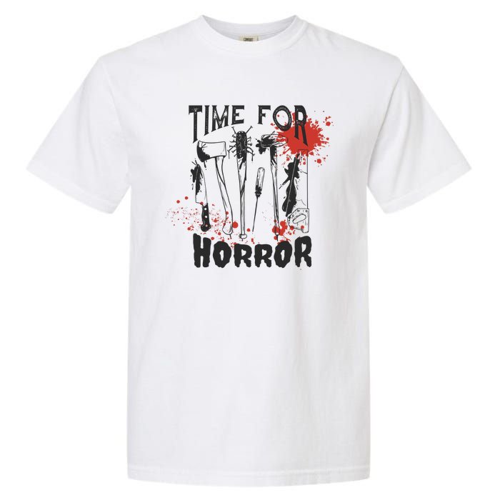 Time For Horror Scary Halloween Garment-Dyed Heavyweight T-Shirt