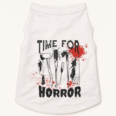 Time For Horror Scary Halloween Doggie Tank