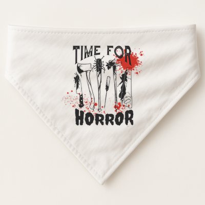 Time For Horror Scary Halloween USA-Made Doggie Bandana