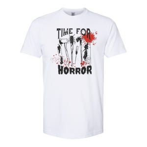 Time For Horror Scary Halloween Softstyle CVC T-Shirt