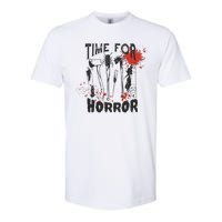 Time For Horror Scary Halloween Softstyle® CVC T-Shirt