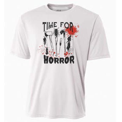 Time For Horror Scary Halloween Cooling Performance Crew T-Shirt