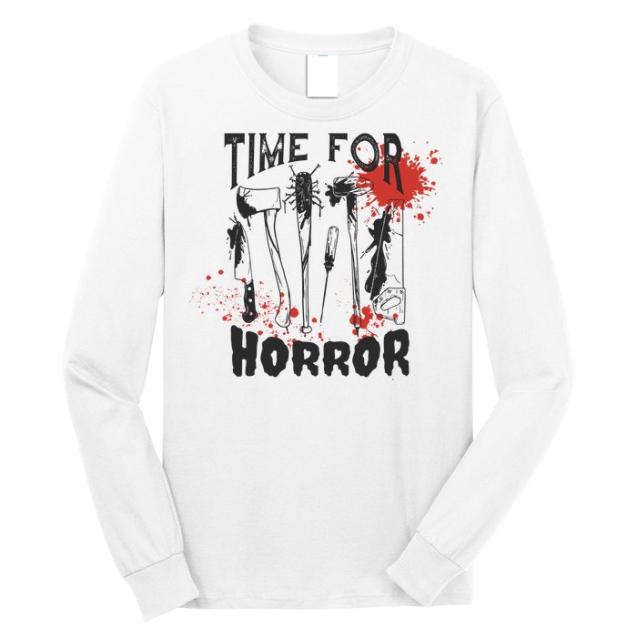 Time For Horror Scary Halloween Long Sleeve Shirt