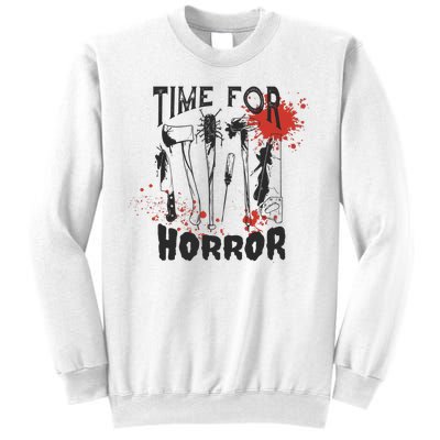 Time For Horror Scary Halloween Sweatshirt