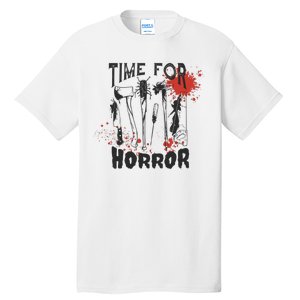 Time For Horror Scary Halloween Tall T-Shirt