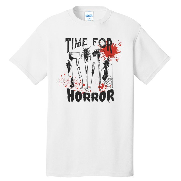 Time For Horror Scary Halloween Tall T-Shirt