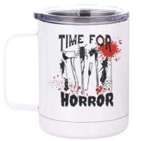 Time For Horror Scary Halloween 12 oz Stainless Steel Tumbler Cup