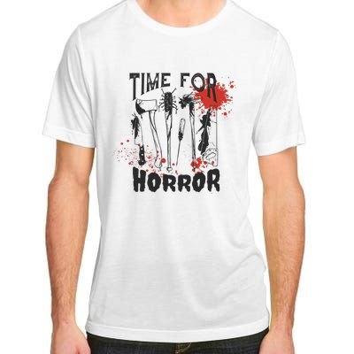 Time For Horror Scary Halloween Adult ChromaSoft Performance T-Shirt