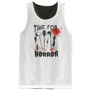 Time For Horror Scary Halloween Mesh Reversible Basketball Jersey Tank