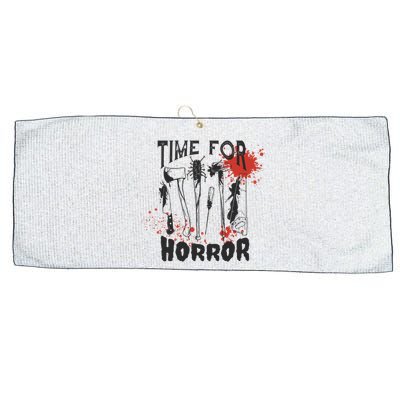 Time For Horror Scary Halloween Large Microfiber Waffle Golf Towel