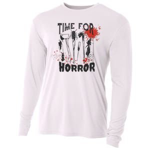 Time For Horror Scary Halloween Cooling Performance Long Sleeve Crew