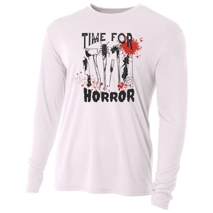 Time For Horror Scary Halloween Cooling Performance Long Sleeve Crew